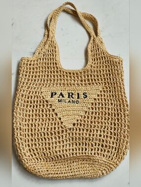 Paris Milano Woven Tote Large Bag